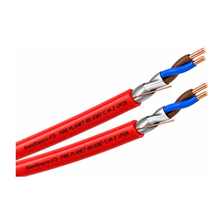 Ramcro fire resistant cable, 2 x 1.5 mm², LSZH, BS 6387 C.W.Z, PH120, 305 m drum